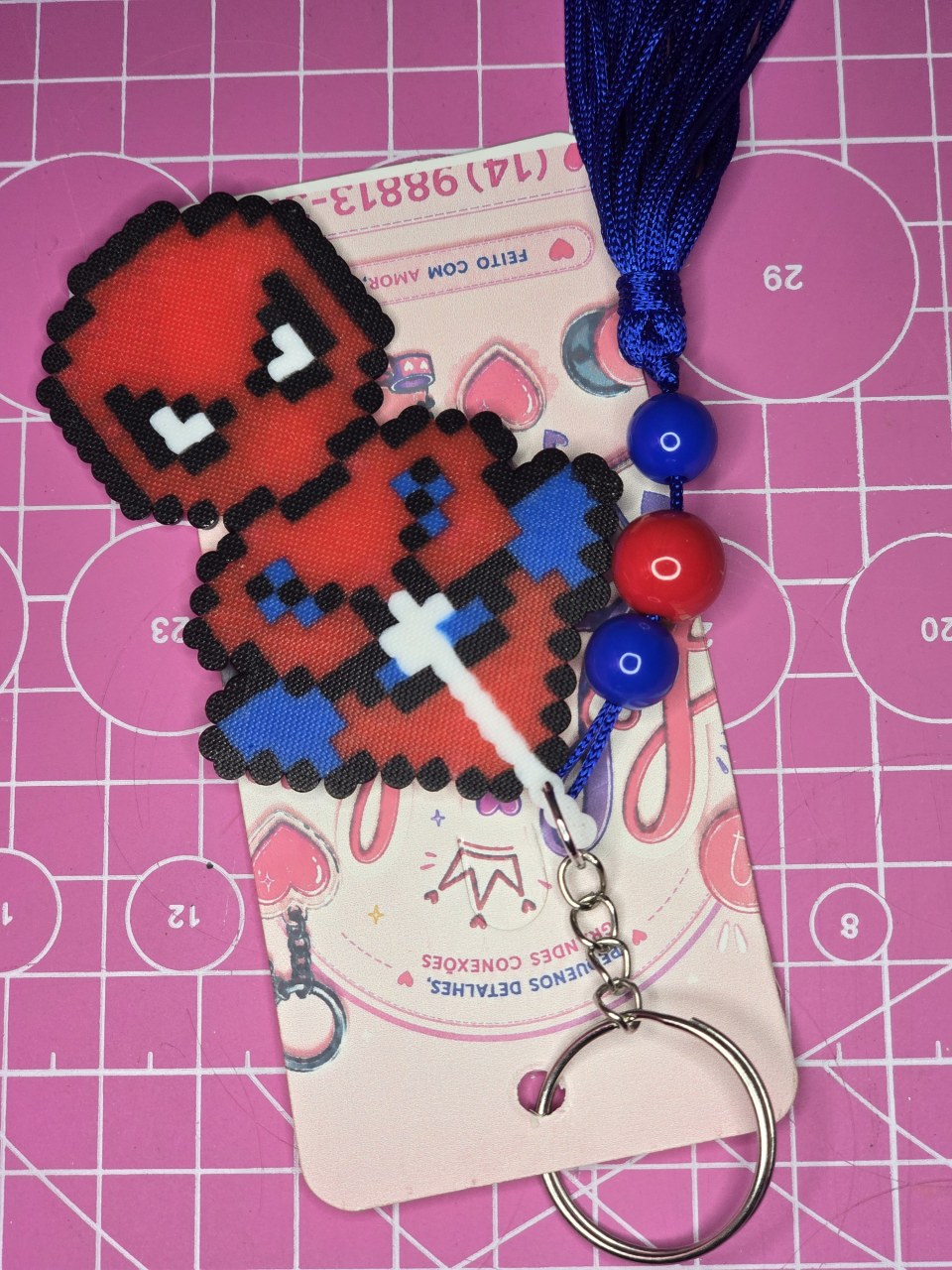 Chaveiro Homen aranha Hama Perler Beads